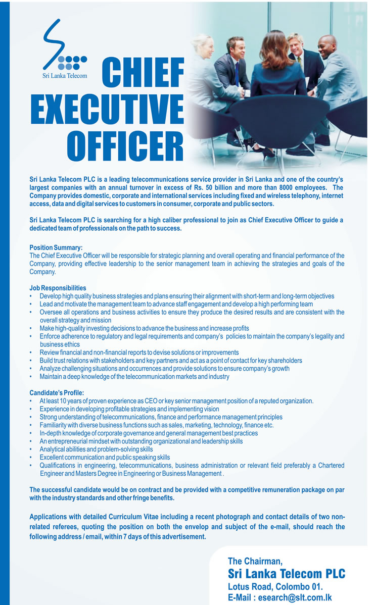 Chief Executive Officer - Sri Lanka Telecom